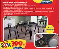 EVİANA TETRA MASA SANDALYE